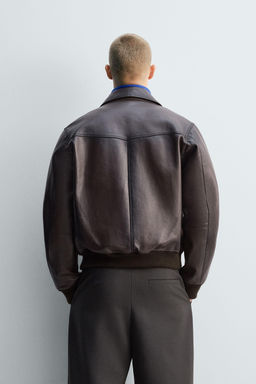 LIMITED EDITION LEATHER JACKET - Zara фото 3