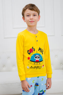 Пижама детская из интерлока Улыбка енот в нло - Амадэль фото 15