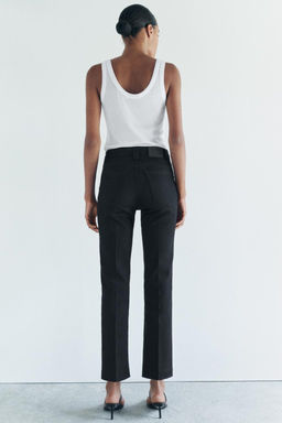 ZW COLLECTION BOOTCUT HIGH-WAIST CROPPED JEANS - Zara фото 12