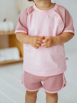 Комплект футболка и шорты Роза из рифленой ткани 0+ - Bungly фото 2