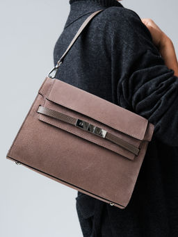 Замшевая сумка Rachel DBR 31361 капучино  фото 4