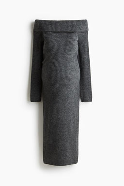 MAMA Vestido off-the-shoulder en punto de canale - H&m фото 5