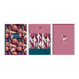 Тетрадь 96л. А4 на спирали "Flower story", клетка (Т4гр96_лг 11920, "BG") глянцевая ламинация