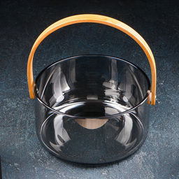 Ведро для льда «Кайлас», 2.6 л, 20×10 см, стекло, чёрное