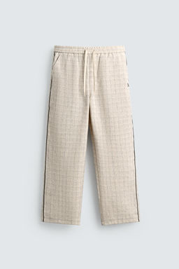 PANTAL?N JOGGER ESTRUCTURA BANDA CONTRASTE / Crudo - Zara фото 7