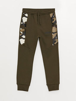 Beli Lastikli Bask?l? Erkek ?ocuk Jogger E?ofman Alt?