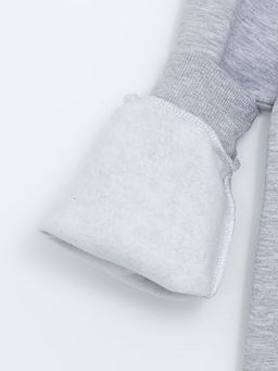 Bisiklet Yaka Bask?l? Erkek ?ocuk Sweatshirt