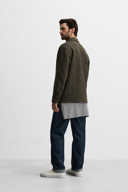 WOOL OVERSHIRT WITH POCKETS - Zara фото 4