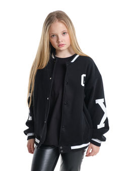 Бомбер (куртка) 33-7594 черный - Mini maxi фото 12