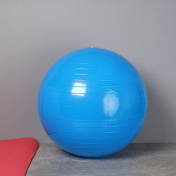 Мяч гимнастический 55см / FB55-BL / насос + игла / Синий / уп 40 шт - ГалеонТрейд фото 2