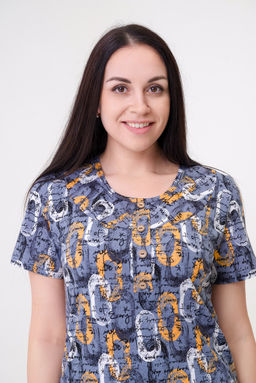 Туника женская из кулирки Наина газета макси - Амадэль фото 6