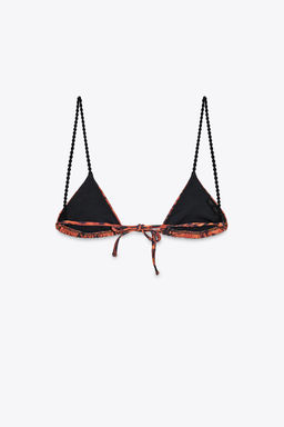CONTRAST PRINT BIKINI TOP - Zara фото 4
