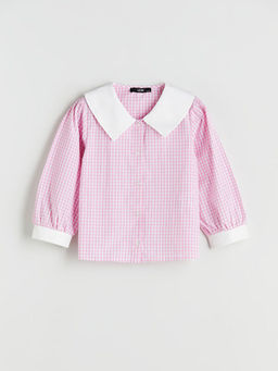 Bebe Yaka Ekose K?z ?ocuk G?mlek