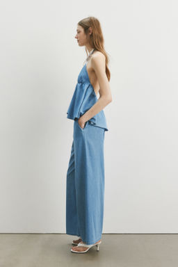 Pantal?n denim con cintura el?stica - H&m фото 5