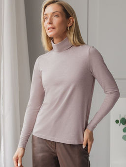 D49.115 Джемпер женский кофейный меланж