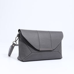 Сумка-клатч на магните, длинный ремень, цвет серый - Simaland фото 3