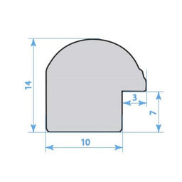 Рама для картин (зеркал) 10×15×1.2 см, пластиковая, Calligrata PKM, чёрный