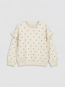 F?rf?rl? Puantiyeli K?z ?ocuk Sweatshirt