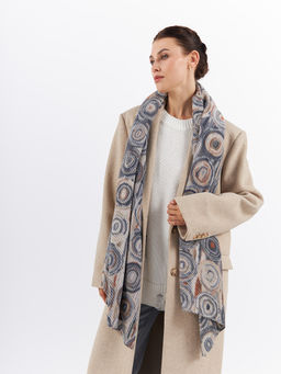 Большой, мягкий, тонкий и очень нежный двусторонний палантин с рисунком - Tantino фото 3