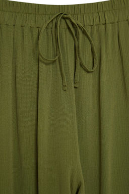 Haki Dokuma Y?rtmacl? Plaj Pantolon TBESS24PL00013