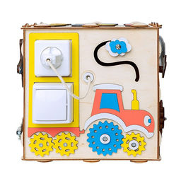 Бизиборд "Кубик" 24х24х24