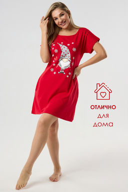 Туника новогодняя домашняя большие размеры Туж-гном