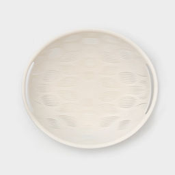 Ваза для фруктов Доляна Sirenna, пластик, 16.5×19.1×4 см, бежевая