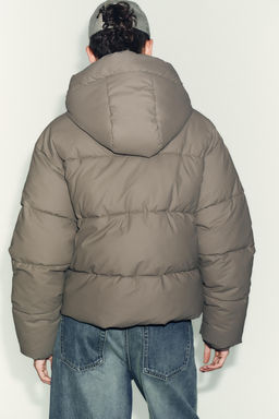 SHORT RUBBERISED WINDPROOF PUFFER JACKET - Zara фото 5