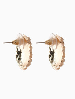 Серьги металл Карибы круг, цвет золото