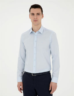 A__k Mavi Slim Fit Uzun Kollu G_mlek - Pierre cardin фото 3