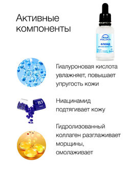 Floresan AQUA HYALURON Флюид для кожи вокруг глаз гиалуроновый, 30мл