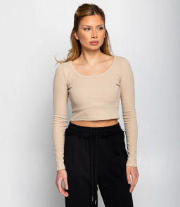 Кроп-Топ #КТ1121 (3), бежевый