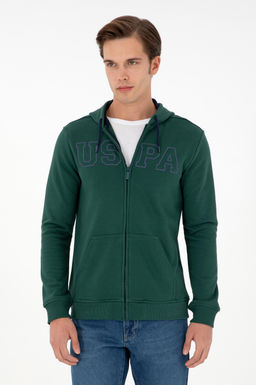 Мужской темно-зеленый свитшот