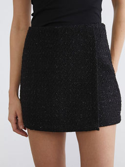 Beli Fermuarl? Dokulu T?vit ?ort Etek