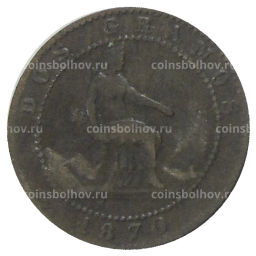2 сентимо 1870 года Испания