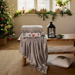 Плед светящийся в темноте «Этель. Twigs», 200×220 см, корал-флис, 220 г/м²