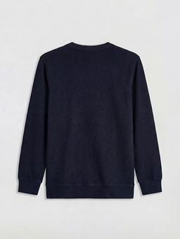 Bisiklet Yaka ?erit Detayl? Erkek Sweatshirt