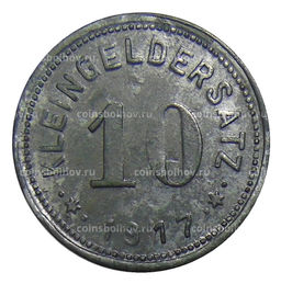 Монета 10 пфеннигов 1917 года Германия  Нотгельд Айслебен