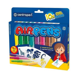 Фломастеры воздушные CENTROPEN AIR PENS COOL COLOURS 10 цв.
