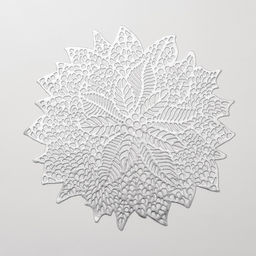 Цена за 12 шт. Салфетка сервировочная на стол Венеция, d=38 см, цвет серебряный - Simaland фото 4