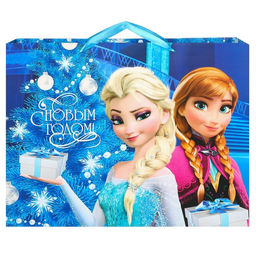 Пакет ламинированный горизонтальный, 61 х 46 х 20 см С Новым годом!, Холодное сердце - Disney фото 2