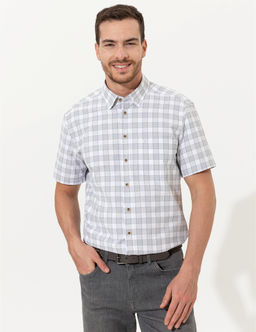 Gri Regular Fit K_sa Kollu G_mlek