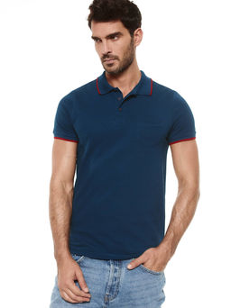 DIWARI Футболка-поло с контрастной отделкой MD 944 legion blue
