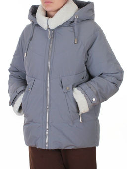 23211 GRAY/LT. BLUE Куртка зимняя женская (150 гр. холлофайбер)