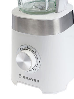 Блендер BRAYER 12006BR, стационарный, 800 Вт, 1.75 л, 5 скоростей, белый