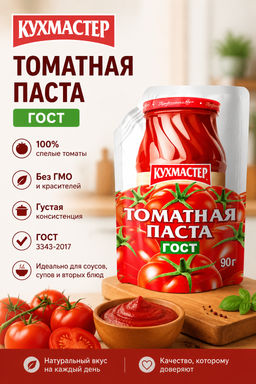 Томатная паста Кухмастер дой-пак 90 г
