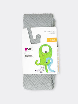 Цена за 3 пары! Детские рельефные колготки светло-оливкового цвета - Mark formelle фото 4