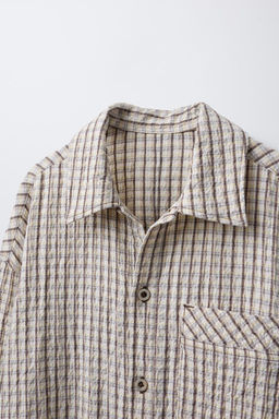 TEXTURED CHECK SHIRT - Zara фото 3
