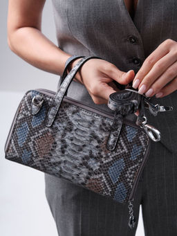 Сумка кожаная Azaro 30850 питон-адамантин