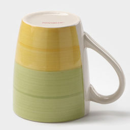 Кружка керамическая Доляна Подсолнух, 360 мл, цвет зелёный фото 3